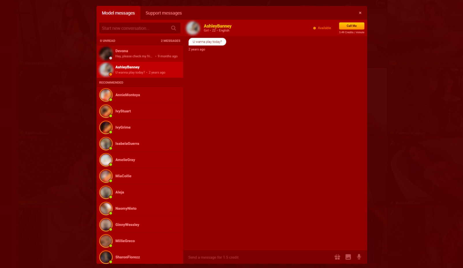 Livejasmin offline messaging and calls