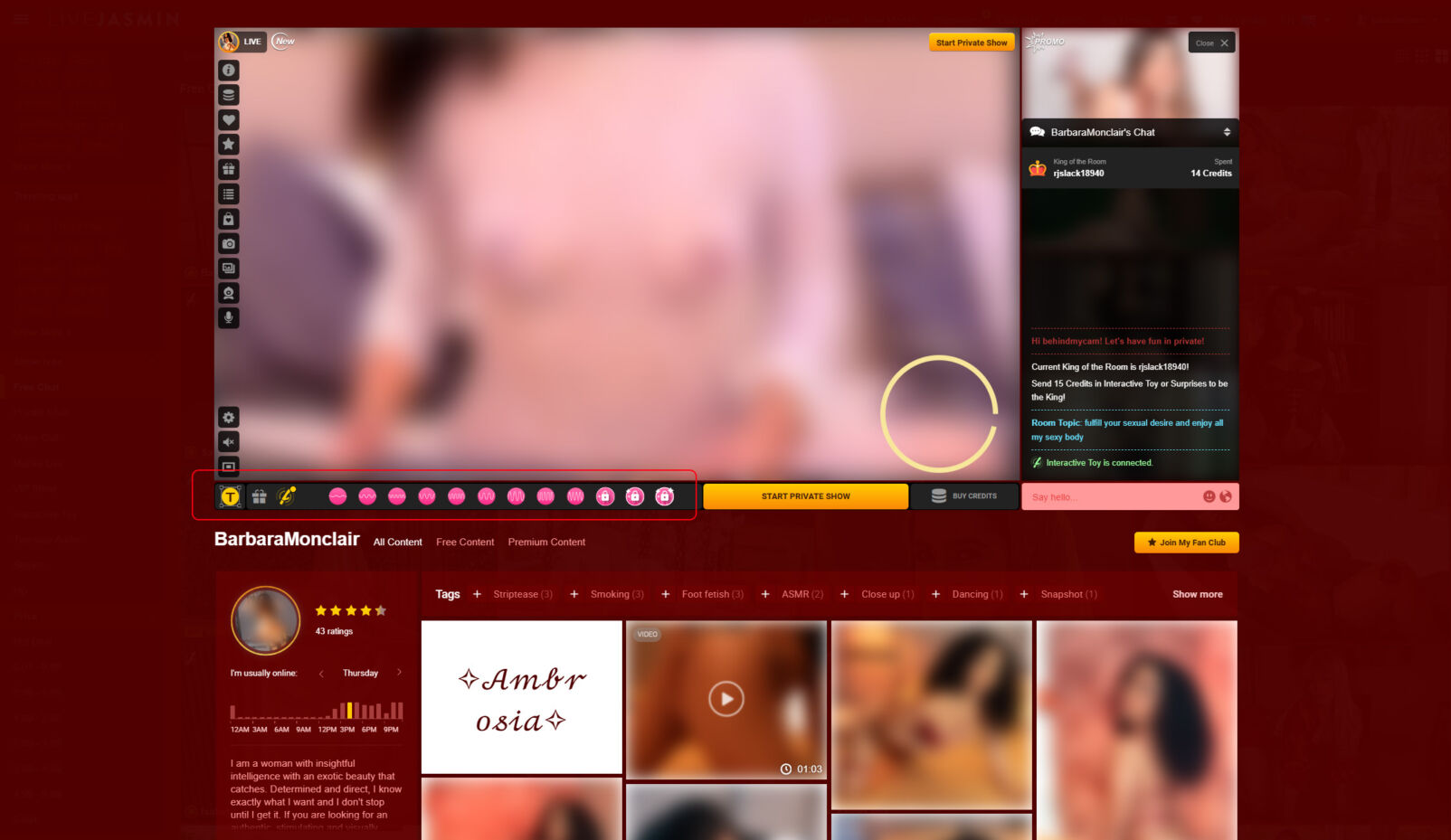 Livejasmin tipping options sextoy surprises custom messages